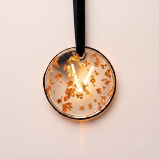 Illuminated Metallic Leaf Bauble | Personalised LED Light-Up Decoration