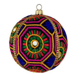 Ananya single bauble on a white background, handmade in the UK