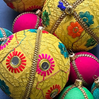 aradhaya bauble which is a close up showing detail. 