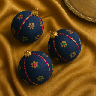 Dancing Florals Bauble styled for joyful home or event décor, sustainable handmade piece.