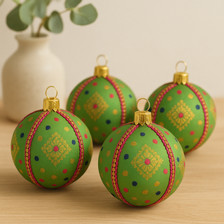 Close-up of Jaya Bauble showing gold diamond weave and pink-gold braid detail.