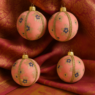 Lalika Bauble DIY kit with fabric panels and trims, eco-friendly craft kit.