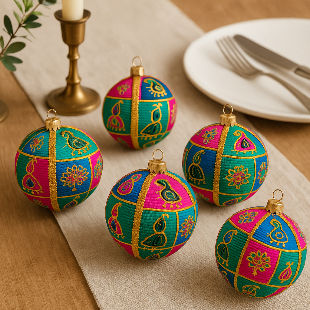Neesha Bauble styled in a vibrant modern décor setting, sustainable and handmade.