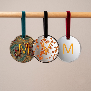 Illuminated Metallic Leaf Bauble | Personalised LED Light-Up Decoration
